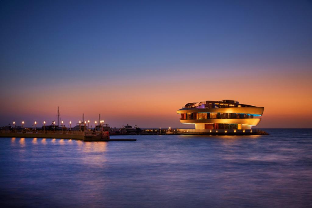 多哈四季酒店 外观 照片 The casino at night